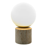 Modern European furniture - White Glass Globe Table Lamp - www.oroa.com