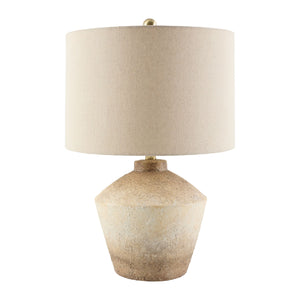   Modern European furniture - Ceramic Cream Linen Table Lamp - www.oroa.com | Oroa.com