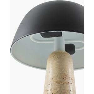   Metal Shade Travertine Table Lamp L | Oroa.com