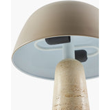 Modern European furniture - Metal Shade Travertine Table Lamp L - www.oroa.com