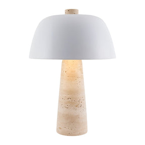 Modern European furniture - Metal Shade Travertine Table Lamp L - www.oroa.com