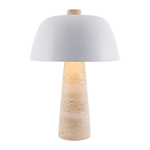   Metal Shade Travertine Table Lamp L | Oroa.com