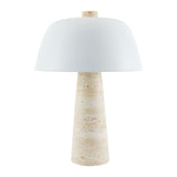 Modern European furniture - Metal Shade Travertine Table Lamp L - www.oroa.com