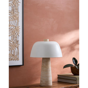   Metal Shade Travertine Table Lamp L | Oroa.com