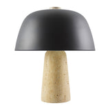 Modern European furniture - Metal Shade Travertine Table Lamp S - www.oroa.com