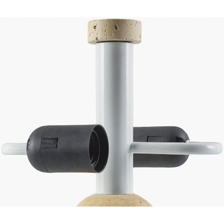 Modern European furniture - Metal Shade Travertine Table Lamp S - www.oroa.com