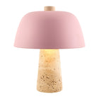 Modern European furniture - Metal Shade Travertine Table Lamp S - www.oroa.com
