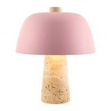 Modern European furniture - Metal Shade Travertine Table Lamp S - www.oroa.com