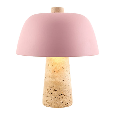 Modern European furniture - Metal Shade Travertine Table Lamp S - www.oroa.com