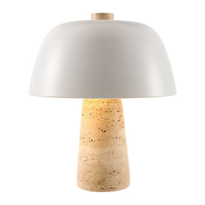 Modern European furniture - Metal Shade Travertine Table Lamp S - www.oroa.com
