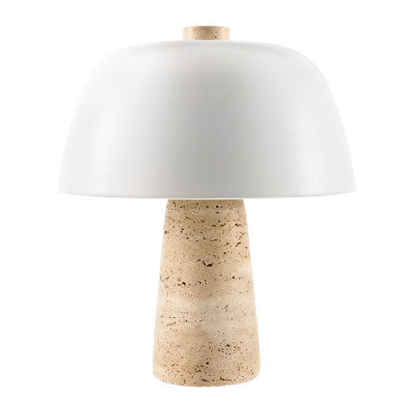 Modern European furniture - Metal Shade Travertine Table Lamp S - www.oroa.com