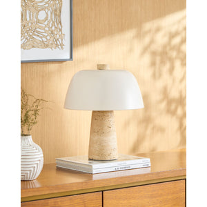   Metal Shade Travertine Table Lamp S | Oroa.com