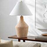 Modern European furniture - Glazed Beige Ceramic Table Lamp - www.oroa.com