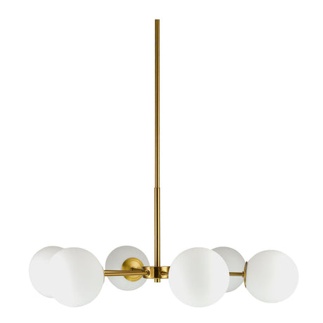 Modern European furniture - White Glass Orb 6-Light Chandelier - www.oroa.com