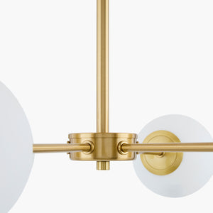   White Glass Orb 6-Light Chandelier | Oroa.com