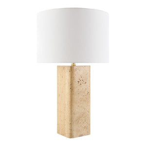   Burnished Beige Travertine Table Lamp | Oroa.com