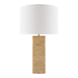 Modern European furniture - Burnished Beige Travertine Table Lamp - www.oroa.com