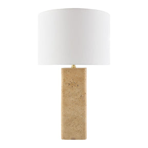 Modern European furniture - Burnished Beige Travertine Table Lamp - www.oroa.com