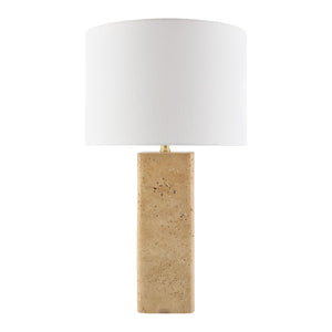  Burnished Beige Travertine Table Lamp | Oroa.com