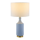 Modern European furniture - Fluted Glazed Ceramic Table Lamp - www.oroa.com