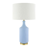 Modern European furniture - Fluted Glazed Ceramic Table Lamp - www.oroa.com