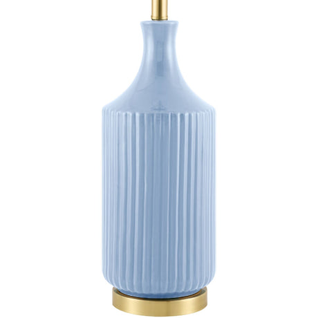Modern European furniture - Fluted Glazed Ceramic Table Lamp - www.oroa.com