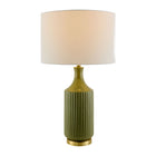 Modern European furniture - Fluted Glazed Ceramic Table Lamp - www.oroa.com
