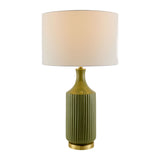 Modern European furniture - Fluted Glazed Ceramic Table Lamp - www.oroa.com