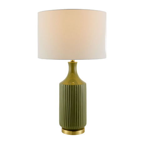 Modern European furniture - Fluted Glazed Ceramic Table Lamp - www.oroa.com