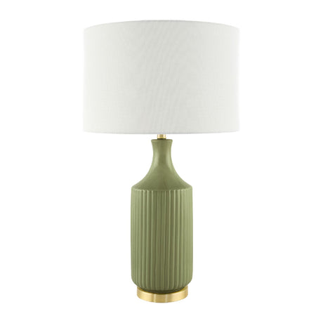 Modern European furniture - Fluted Glazed Ceramic Table Lamp - www.oroa.com