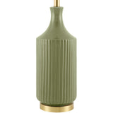 Modern European furniture - Fluted Glazed Ceramic Table Lamp - www.oroa.com