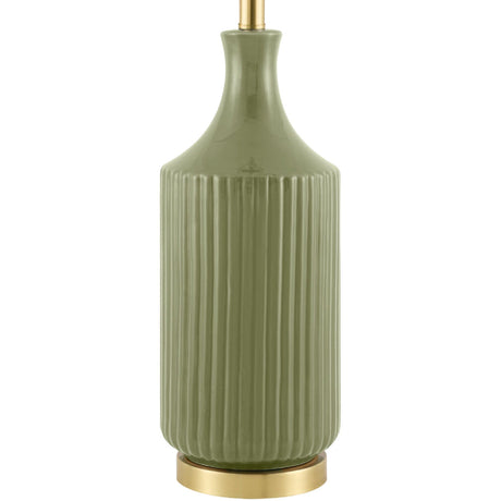 Modern European furniture - Fluted Glazed Ceramic Table Lamp - www.oroa.com