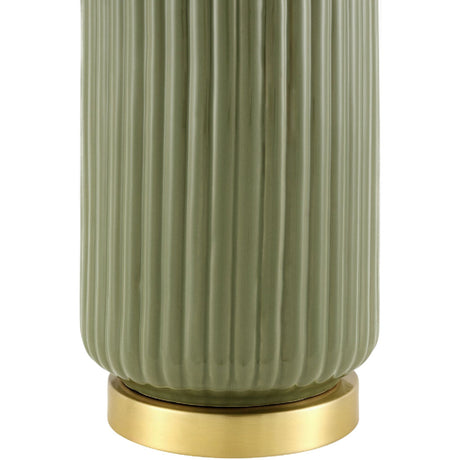 Modern European furniture - Fluted Glazed Ceramic Table Lamp - www.oroa.com