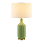 Modern European furniture - Fluted Glazed Ceramic Table Lamp - www.oroa.com