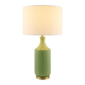 Modern European furniture - Fluted Glazed Ceramic Table Lamp - www.oroa.com