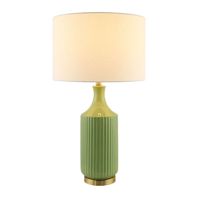 Fluted Glazed Ceramic Table Lamp | Kuda Home Filaki | Oroa.com