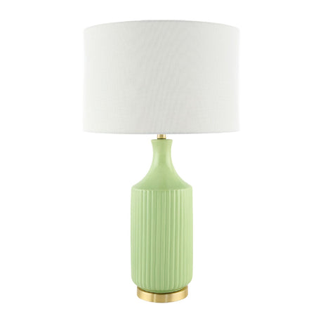 Modern European furniture - Fluted Glazed Ceramic Table Lamp - www.oroa.com