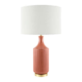 Modern European furniture - Fluted Glazed Ceramic Table Lamp - www.oroa.com