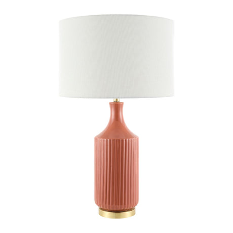 Modern European furniture - Fluted Glazed Ceramic Table Lamp - www.oroa.com