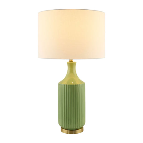 Modern European furniture - Fluted Glazed Ceramic Table Lamp - www.oroa.com