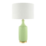 Modern European furniture - Fluted Glazed Ceramic Table Lamp - www.oroa.com
