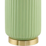 Modern European furniture - Fluted Glazed Ceramic Table Lamp - www.oroa.com