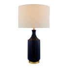 Modern European furniture - Fluted Glazed Ceramic Table Lamp - www.oroa.com
