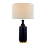Modern European furniture - Fluted Glazed Ceramic Table Lamp - www.oroa.com