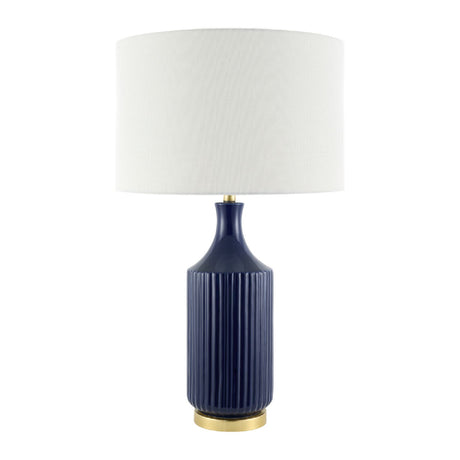 Modern European furniture - Fluted Glazed Ceramic Table Lamp - www.oroa.com