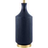 Modern European furniture - Fluted Glazed Ceramic Table Lamp - www.oroa.com