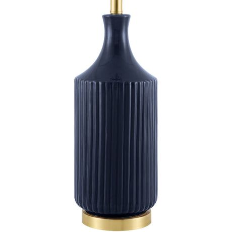 Modern European furniture - Fluted Glazed Ceramic Table Lamp - www.oroa.com