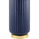 Modern European furniture - Fluted Glazed Ceramic Table Lamp - www.oroa.com