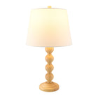 Modern European furniture - Rubberwood Beige Linen Table Lamp - www.oroa.com