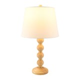 Modern European furniture - Rubberwood Beige Linen Table Lamp - www.oroa.com